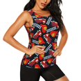 thumbnail image 2 of Balery Fire Rescue With Red Helmet And Truck Camiseta sin mangas estampada ligera para mujer, tops de entrenamiento sin mangas, camisetas de yoga transpirables de secado rápido.-Medium, 2 of 7
