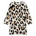 thumbnail image 4 of Leopard Print Seamless Pattern Women Elegant Long Sleeve Warm Dress Autumn Winter Sweater Dress Casual Pullover Mini Dresses, 4 of 7