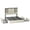 White Oak Wood, variant on ModFusion Queen Size Oak Wood Grain Sliding Barn Door Backrest with Power Outlets & RGB Lights, Rolling Drawers, White