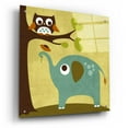 thumbnail image 2 of Epic Art 'Owl and Elephant' by Nancy Lee, Acrylic Glass Wall Art, 24"x24", 2 of 8