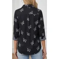 thumbnail image 4 of Blusa Moda Casual Holgada Elegante Manga Larga Para Mujer,Azul,L, 4 of 5