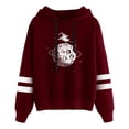 thumbnail image 1 of Penkiiy Chandails à Capuche pour Femmes Chandail à Manches Longues à Rayures Chandail à Capuche Chandail en Molleton chandail Hauts Rouge Vêtements Y2K, 1 of 5