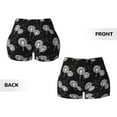 thumbnail image 5 of Haiem White Flower Dandelion No Front Seam Biker Shorts for Women Yoga Workout Gym Bike Shorts with Tummy Control Moisture-Wicking-Medium, 5 of 9
