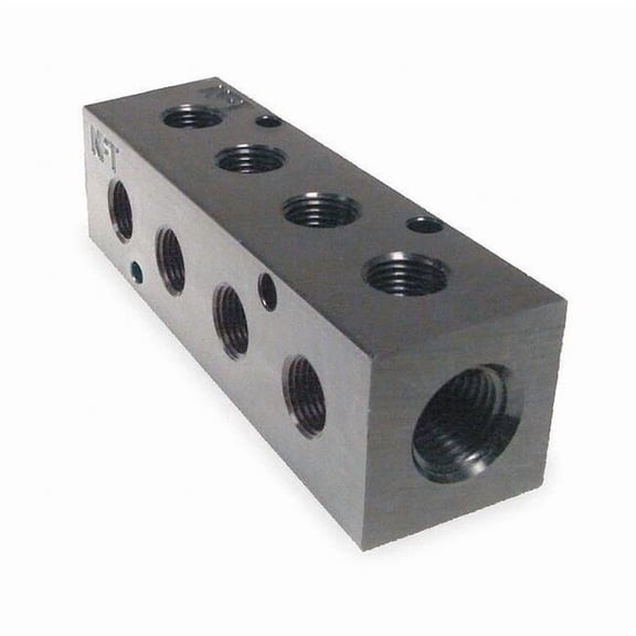 Pneumadyne Manifold,BLK,Alum,4Outlets,3.88"L M20-250-4-90