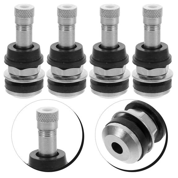 OULII 4pcs Valve Stems for Vehicles Rubber Black Ensuring Compatibility for Tire Installation