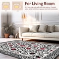thumbnail image 2 of ODIKA 5'x7' Machine Washable Non-Slip Area Rug, Enchanted Garden Trellis High Traffic Rug, Black, 392168, 2 of 7