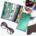 thumbnail image 6 of Fintie Squeeze Top Eyeglasses Pouch with Cleaning Cloth, Leather Soft Glasses Case Anti-Scratch Sunglasses Bag，Aqua Wave, 6 of 6