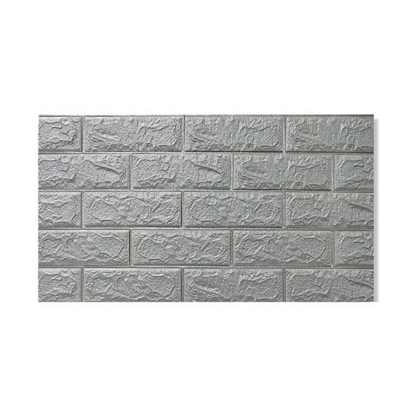 3D Wall Panels Peel and Stick Foam Wallpaper White Brick 3D Wallpaper Stick and Peel Self Adhesive Waterproof Foam Faux Brick Paneling Decorative Wallpaper Bedroom, Kitchen, Fireplace(10PCS)