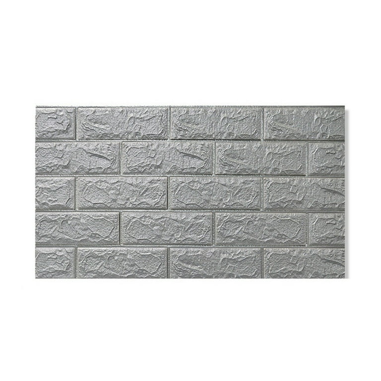 10pcs Foam 3D Tile Brick Wall Sticker Self-Adhesive DIY Wallpaper Panels  White