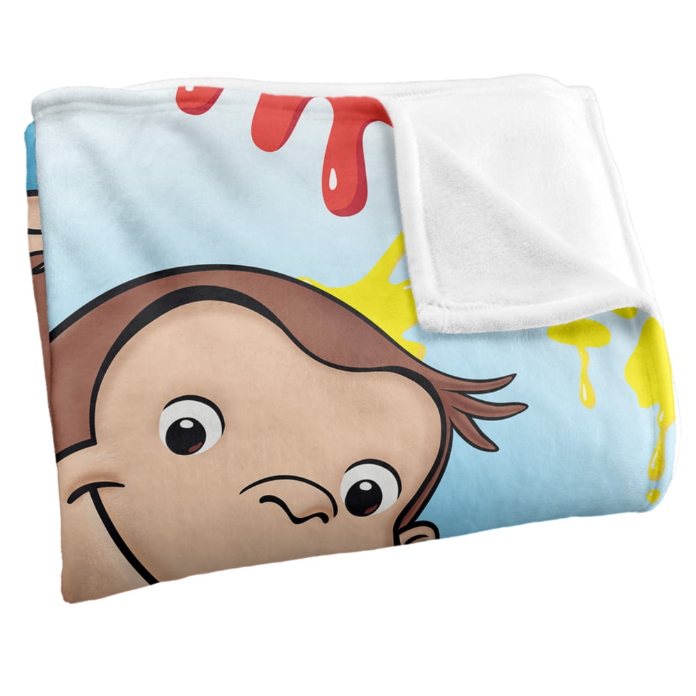 Curious George Paint Officially Licensed Silky Touch Super Soft Throw Blanket 50 x 60 Curious George Paint Officially Licensed Silky Touch Super Soft Throw Blanket 50 x 60