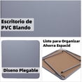 thumbnail image 2 of HOMYLIN Mesa de Cartas, Mesas Plegable para Juego de Mesa 34'' con Tablero Acolchado de PVC Negro, Multifuncional portátil para Juegos Ajedrez baraja de Cartas naipe, Gris, 2 of 5