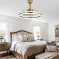 thumbnail image 2 of Chords Attic 24" Smart Dimmable LED Ceiling Fan With Light, Remote, APP Control, Adjustable Color Temperature, 6-Speed Reversible, For Living Room, Bedroom, 2 of 11