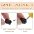 thumbnail image 3 of 100pcs Zipper Pulling Rope Lock End Piece Zipper Clip Buckle Head Plastic Zippers Ropes Stopper Ropes Cap Making Kit Quick Unbound Lace Ironman Triathlon Running Shoes, 3 of 6