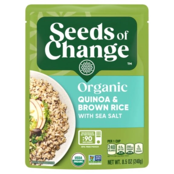 SEEDS OF CHANGE Organic Quinoa & Brown Rice with Sea Salt, Organic Food, 8.5 oz Pouch