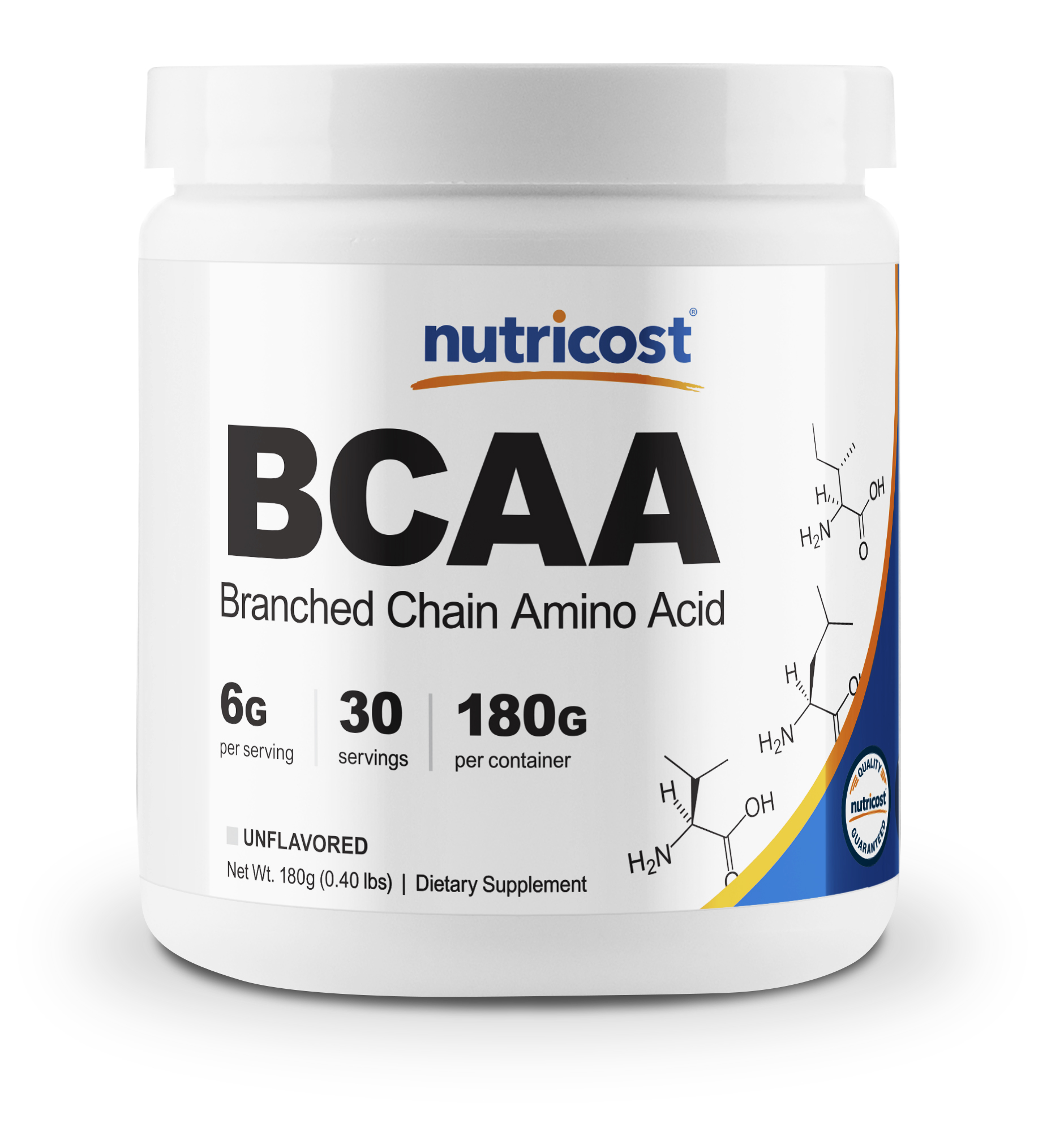 Nutricost BCAA Powder 211 (Unflavored) 30 Servings