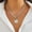 White K Necklace 6842, variant on Round Pendant Clavicle Chain Simple Geometry