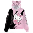 thumbnail image 3 of Sudadera con capucha con estampado de Hello Kitty de Sanrio Kawaii para mujer, ropa de otoño estilo Y2K, sudadera holgada informal de manga larga para hombre, 3 of 6