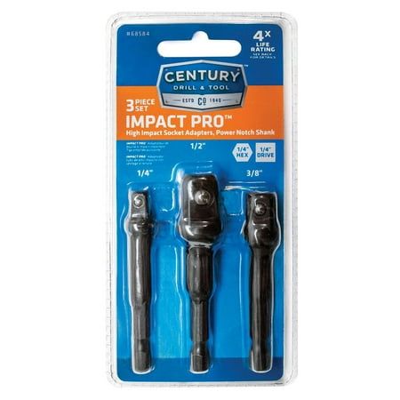 Century Drill & Tool 3 Piece Socket Adapter Set