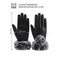 thumbnail image 3 of Deago 3 Pairs Winter PU Leather Gloves for Women, Wool Fleece Lined Warm Gloves, Touchscreen Texting Thick Thermal Snow Driving Gloves, 3 of 8