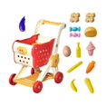 thumbnail image 3 of Siruishop Chariot de Courses Interactif pour Enfants avec 15 Pcs Nourriture de Jeu Rouge, 3 of 8