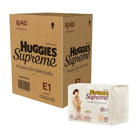Pañales Huggies Supreme etapa 1 unisex 240 piezas