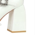 thumbnail image 3 of Women's Pumps Patent Leather Rhinestone Buckle High Heel 9CM Party Dress, 3 of 6