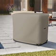 thumbnail image 2 of Bar Cart Cover 12 Oz Waterproof 100% Weather Resistant cart cover with Air Pockets and Drawstring for Sung Fit (34.5" H x 32" W x 19.5" D), Beige), 2 of 6