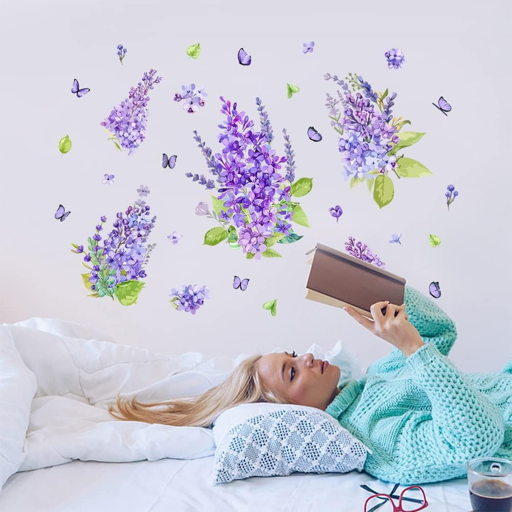 1set PVC Wall Stickers Wall Decoration Flower Pattern 390x800mm Craft