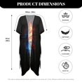 thumbnail image 6 of HELLHERO Polyester Cardigan Swimsuit Cover ups for Beach Lightweight Long Ice and Fire Note Design, 6 of 6