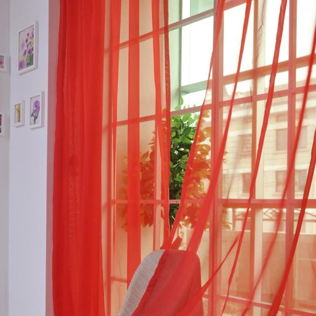 Cortina para Ventana Panel Drapeado de 2 gasas Poliéster Transparente 200x270cm