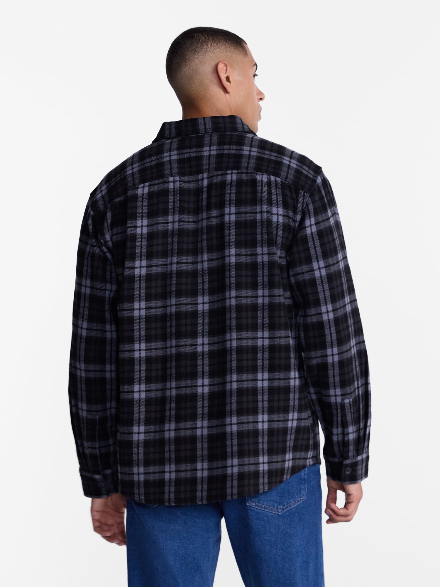 Brahma Men's Work Flannel Shirt with Long Sleeves, Sizes S-3XL
