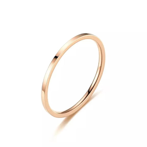 1Mm Thin Plain Silver Gold Plated Stainless Steel Wedding Ring Band R59