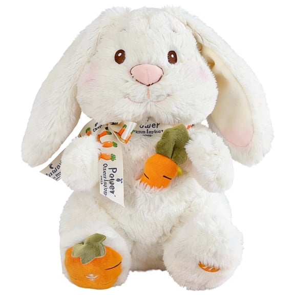 Electric Singing and Ear Wiggling Easter Bunny Stuffed Animal Interactive Stuffed Bunny for Home Party Animation Festive Easter Decor Animated Easter Gifts for Adults Colleagues Fun Decor