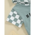 thumbnail image 5 of Bagilaanoe 2pcs Toddler Baby Boy Shorts Set Short Sleeve Letter Print Hooded Tops + Shorts 3M 6M 12M 18M 24M 3T Kids Casual Summer Clothes, 5 of 8