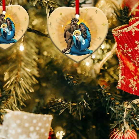 2024 Christmas Decorations Nativity Acrylic Printed Decorative Memorial Wall Hanging Christmas Hanging Christmas Acrylic Hanging Decorations