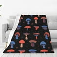 thumbnail image 6 of Mushroom Blanket Cartoon Mushroom Throw Blanket Soft Warm Retro Botanical Blanket Lightweight Blankets Flannel Fleece Blankets for Sofa Couch Bed Travel Gift for Kids Adults 50"x40", 6 of 6