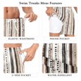 thumbnail image 5 of FORMRS Mens Swim Trunks Mesh Liner Quick Dry Casual Beach Board Shorts with Pockets, Sizes S-2XL, Brown Abstract Stripes, 5 of 9
