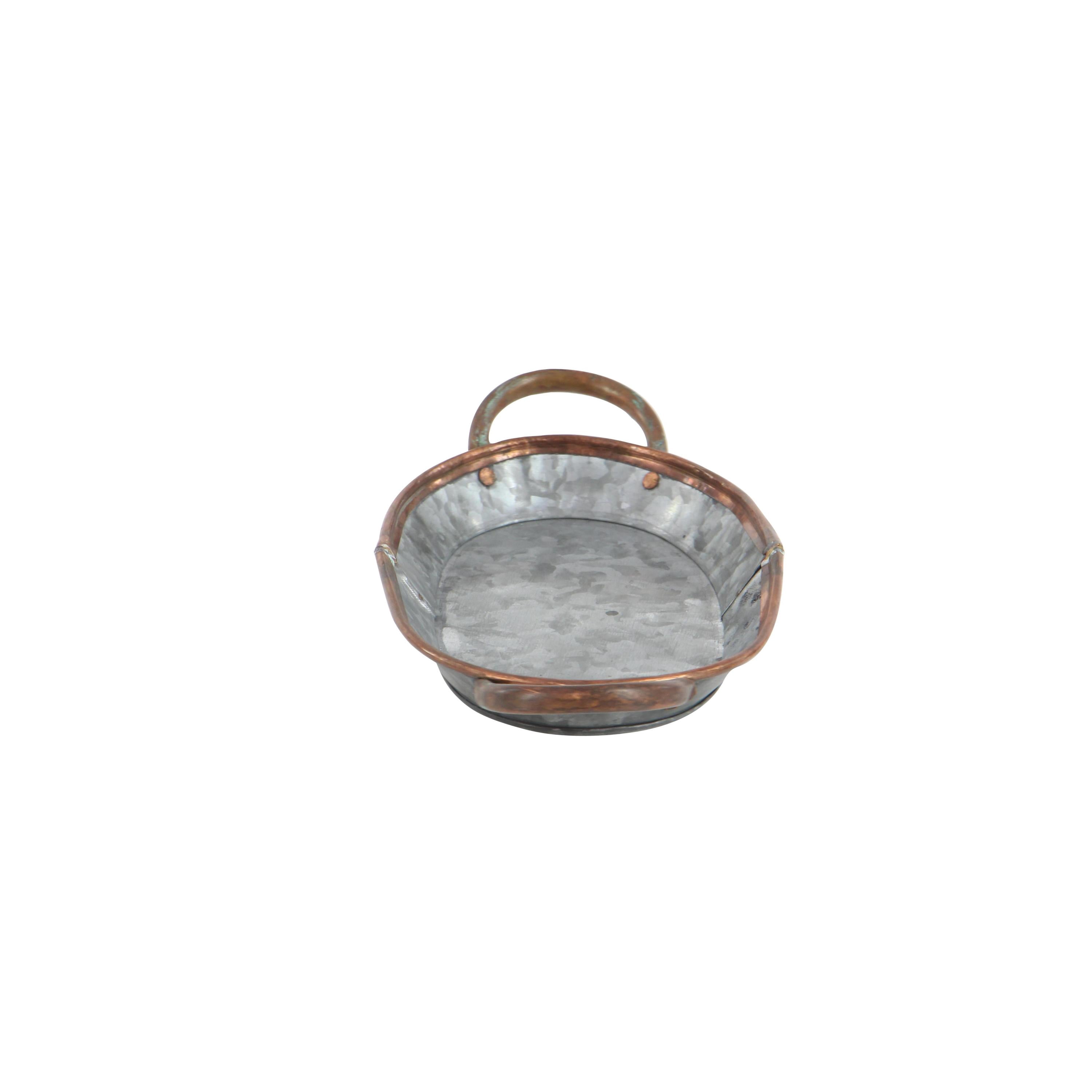 DecMode 14", 22", 28"W Gray Metal Galvanized Tray, 3-Pieces