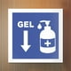 thumbnail image 2 of Señalamiento: "Uso de gel antibacterial", en azul y blanco. Plástico estireno calibre 40, ideal para interior y exterior, 20 x 20 cm. Señalética, Letrero, Señal de seguridad cuadrada, contingencia., 2 of 4