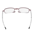 thumbnail image 5 of Elderly Fashionable Reading Glasses Stainless Steel Foldable Portable Presbyopic Glasses(+400 Square Frame Red), 5 of 5