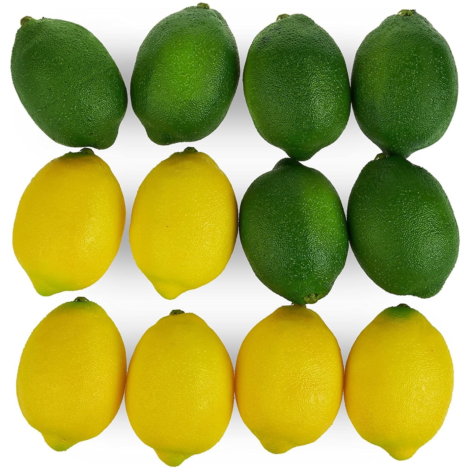 Package of 12 Realistic Artificial Lemons for Home Decor 