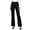 Black, variant on Qgtaibl High Waisted Flare Work Pants for Women Double Button Slim Fit Dress Trousers with Pockets Solid Color Business Casual Pants Brown XL