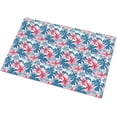 thumbnail image 2 of Red Flowers Blue Leaves Seamless Doormat Shaggy Plush Rug, Comfy Furry Floor Area Rugs Watercolor Tropical Plants Cozy Throw Shag Carpets Indoor Entrance Decor Door Mats, 2 of 6