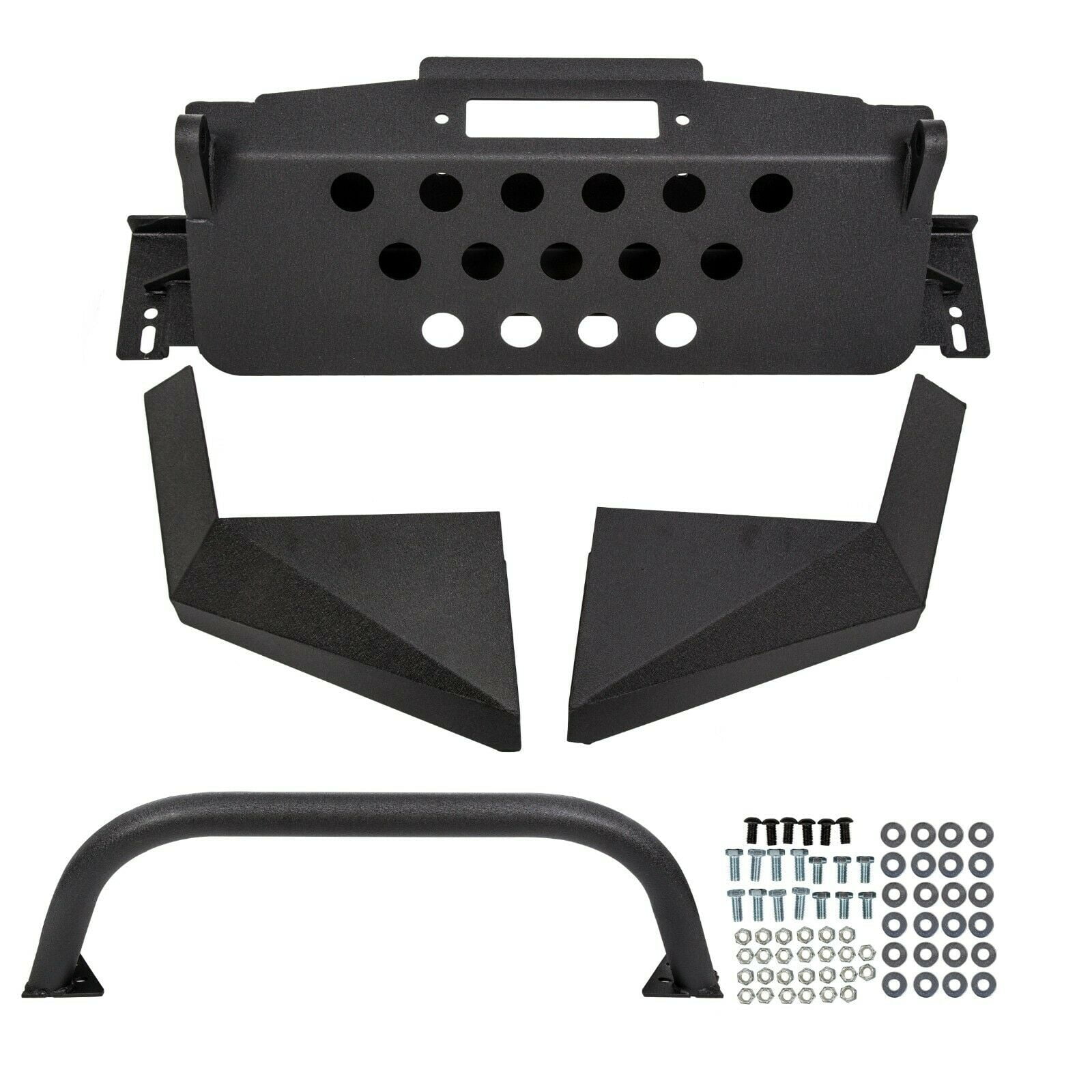 HECASA Modular Front Bumper for 1998-2011 Ford Ranger Pickup W/Winch Plate Bull Bar D-Ring Mounts