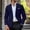 Navy, variant on Mens Blazer Jacket Regular Mid Notch Lapel Single Button Outer Coat, Chest Pocket Slim Silhouette for Business Gatherings Date Nights Black XXS