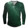 thumbnail image 4 of FAIWAD Plus Size Tops for Men Long Sleeve Button Pullover Casual Slim Comfy Basic Stretch Workout Shirts, 4 of 4