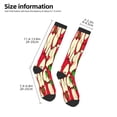 thumbnail image 2 of Fotbe red Fruit print Women's Men's Novelty Crew Socks Cotton Socks Knee High Socks for Walking,Running,Nurses,Pregnancy, 2 of 6