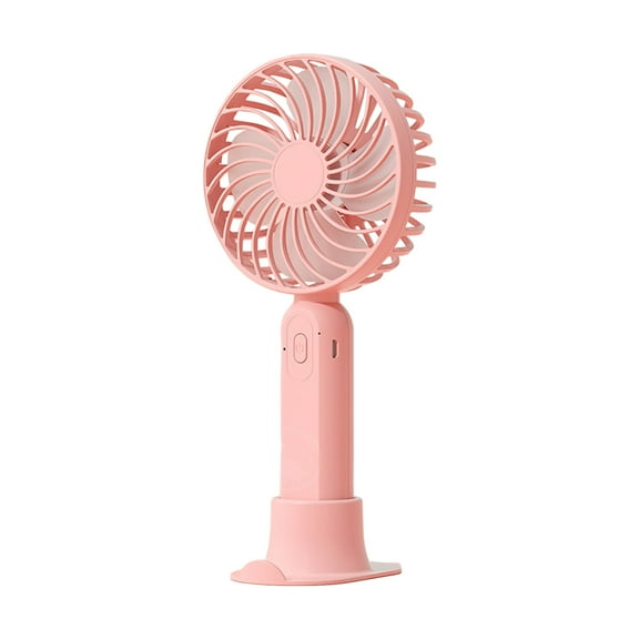 Tkrady Mini Portable Fan Handheld Fan, 3 Speed USB C Rechargeable Battery Operated Mini Pocket Personal Lash Fan with Lanyard Base Cooling Desk Fan for Kids Girls Women Travel Indoor Outdoor Pink
