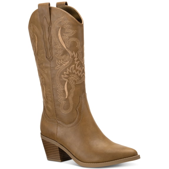 Sun Stone Bernarrd Cowboy Boots Tan Smooth 8M