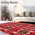 thumbnail image 2 of ODIKA 6'x9' Machine Washable Non-Slip Area Rug, Nordic Motif with Interlocking and Festive Pine Details High Traffic Rug, Red, 604221, 2 of 5